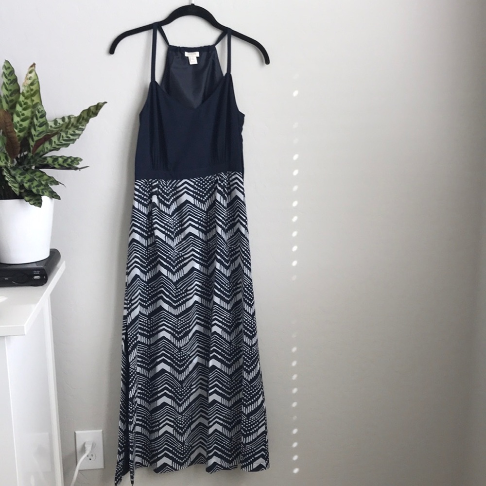 JCrew Slit Side Maxi Dress with Scrunch Waist